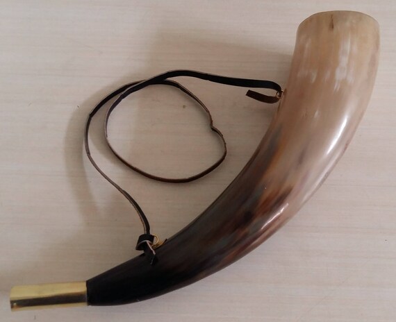 Medieval Feasting Buffalo Black Dining Drinking Bovine Horn Collectible