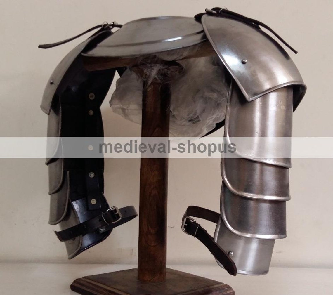 Medieval Gorget Spaulders Combat Pauldron Hand Crafted | Etsy