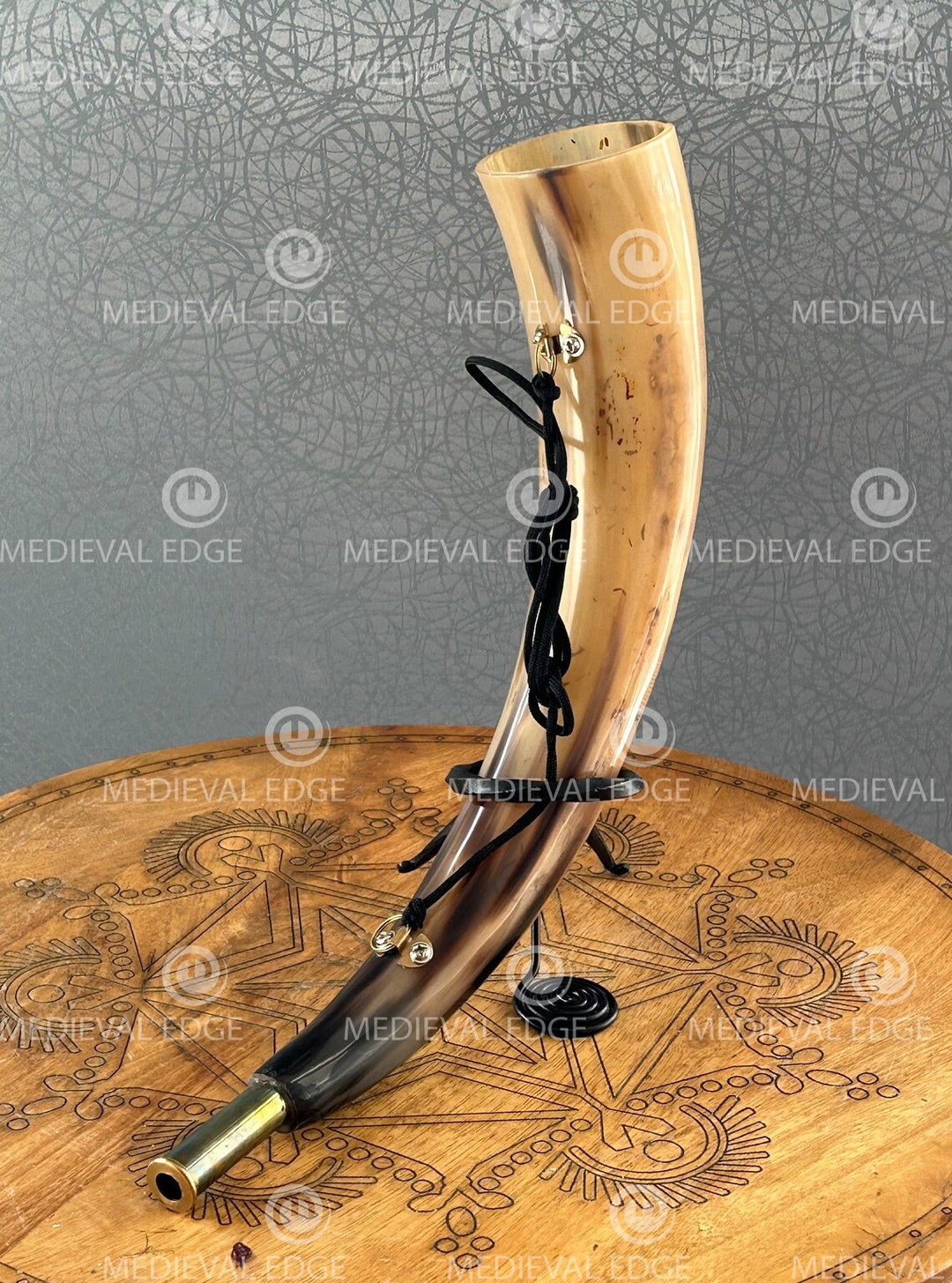 Viking War Horn Battle Trumpet Crafted From Authentic Horn Etsy