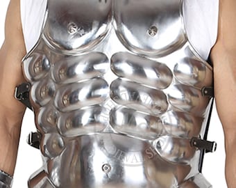 Medieval Edge Muscle Body Armour | Greek Roman Cuirass Reenactment Costume | Handmade 16 Gauge Steel Chest Armor for LARP & Cosplay