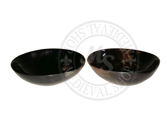 Medieval Feasting Buffalo Black Dining Drinking Bovine Horn Collectible