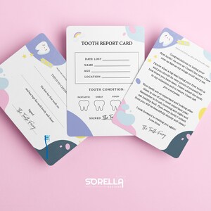 Lettre de fée des dents et bulletin - enfants magiques - téléchargement numérique instantané