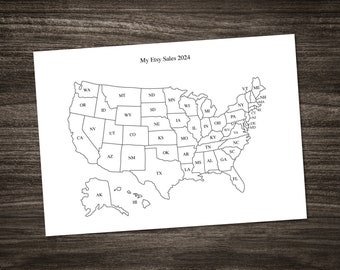 Etsy Sales Map USA States 2024 - Track Sales