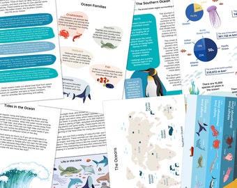 Oceans Unit Study Pack: Geography, Biology, Science (Digital Download)