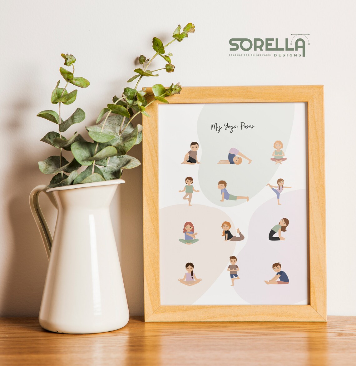 Printable Kids Yoga Poses Poster - Calm Mantra - Calm Corner and Mindfulness - Instant Digital ...