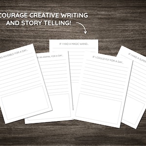 Creative Writing Templates: Kids&#39; Imagination Prompts (Digital Download)