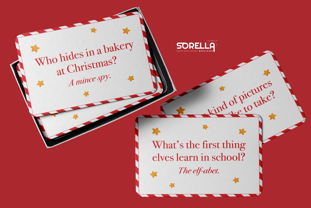Christmas Joke Cards Printable - Etsy