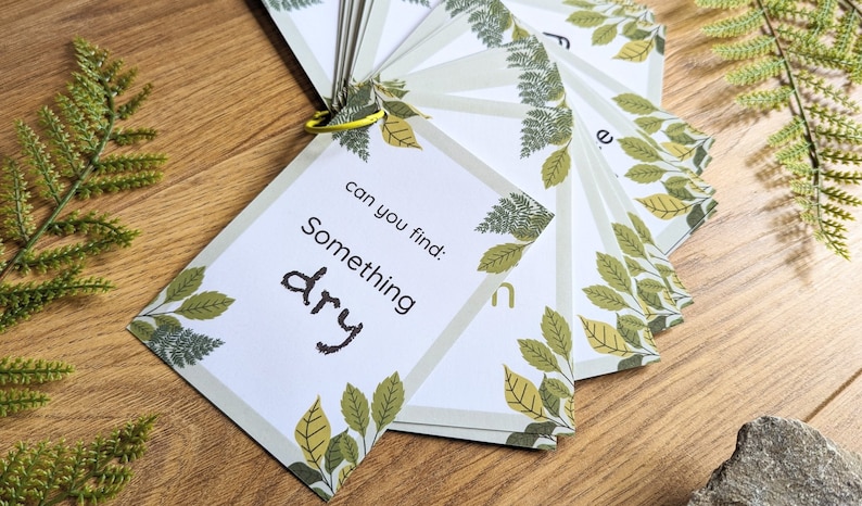Forest School Scavenger Hunt Flash Cards: Nature Learning (Digital Download) image 1