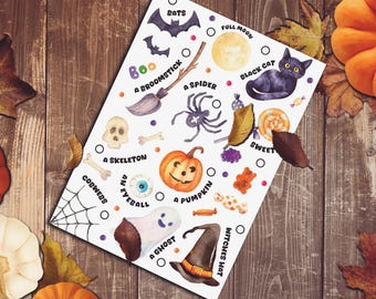 Halloween Scavenger Hunt Poster – Trick or Treat Activity (Digital Download)
