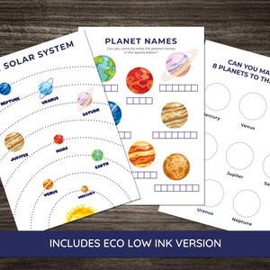Solar System Activity Sheets: Planet Matching & Labeling (Digital)