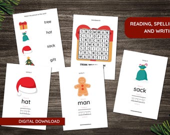 Christmas Activity Pack – Fine Motor Skills, Coloring (Digital Download)