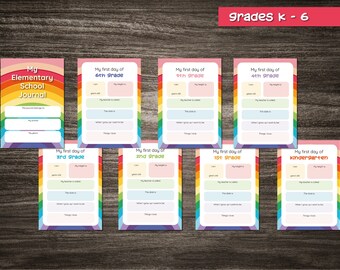 Elementary School Journal: K-6 Kids Memento (Printable)