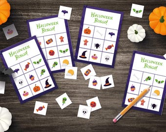 Printable Halloween Bingo Game – Festive Party Activity (Digital Download)