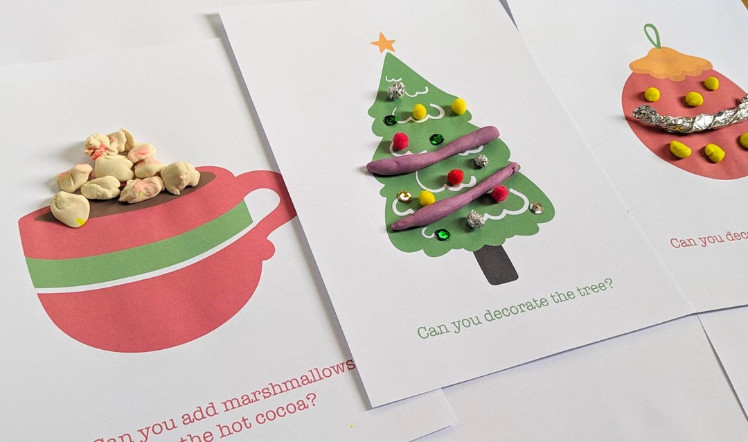 Christmas Play Dough Mats – Kids Fine Motor Activity (digital Download ...