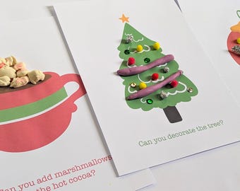 Christmas Play Dough Mats – Kids Fine Motor Activity (Digital Download)