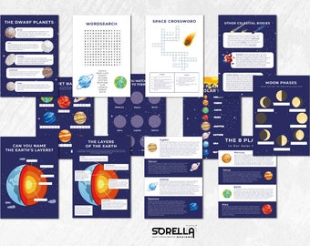 Planets Unit Study Pack: Space Flash Cards & Activities (Digital Download)