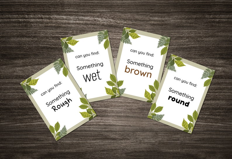 Forest School Scavenger Hunt Flash Cards: Nature Learning (Digital Download) image 4
