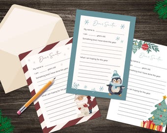 Christmas Letter to Santa – Printable Kids Activity (Digital Download)