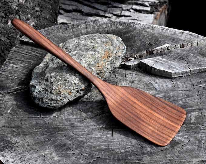 Black walnut spatula, elegant handcrafted cooking utensil