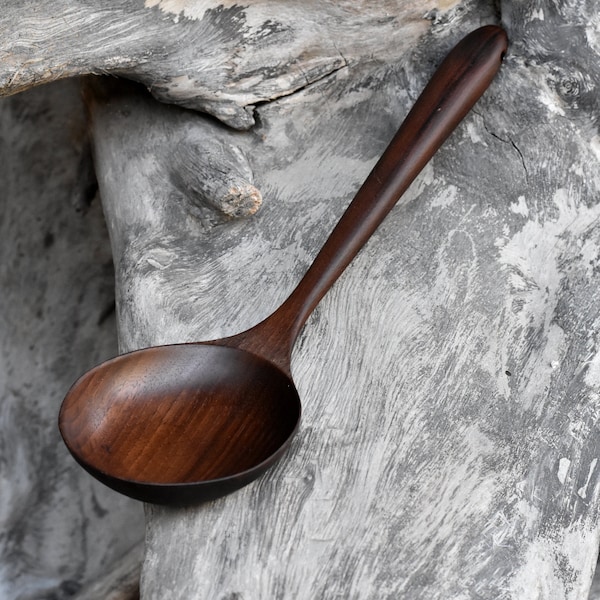 Black walnut ladle Wooden Spoon Handmade Serving Ladle Unique Wooden Kitchenware Wooden Utensils Elegant Serving Utensils Handcrafted Ladle