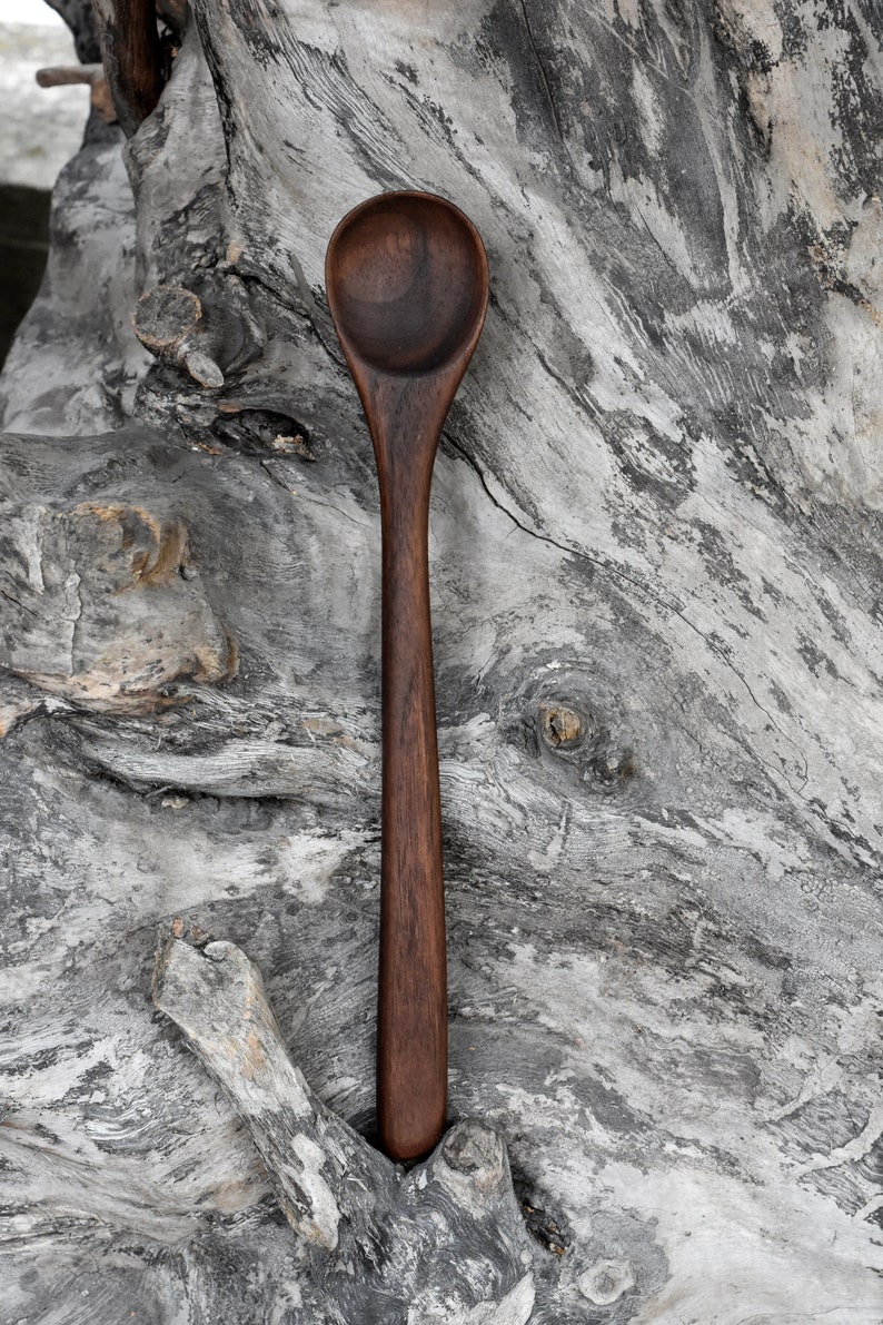 Wooden Cooking Spoon Walnut Wooden Spoon Kitchen Utensil Etsy