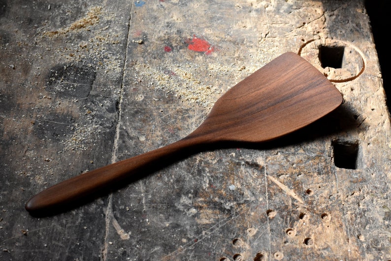 Elegant Cooking Spatula Black Walnut Pear Walnut Spatula Etsy
