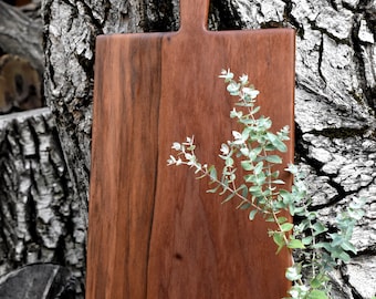 Tabla delgada para dama, madera de nogal, tabla para servir y cortar, Muy elegante - tamaño grande, Tabla ligera