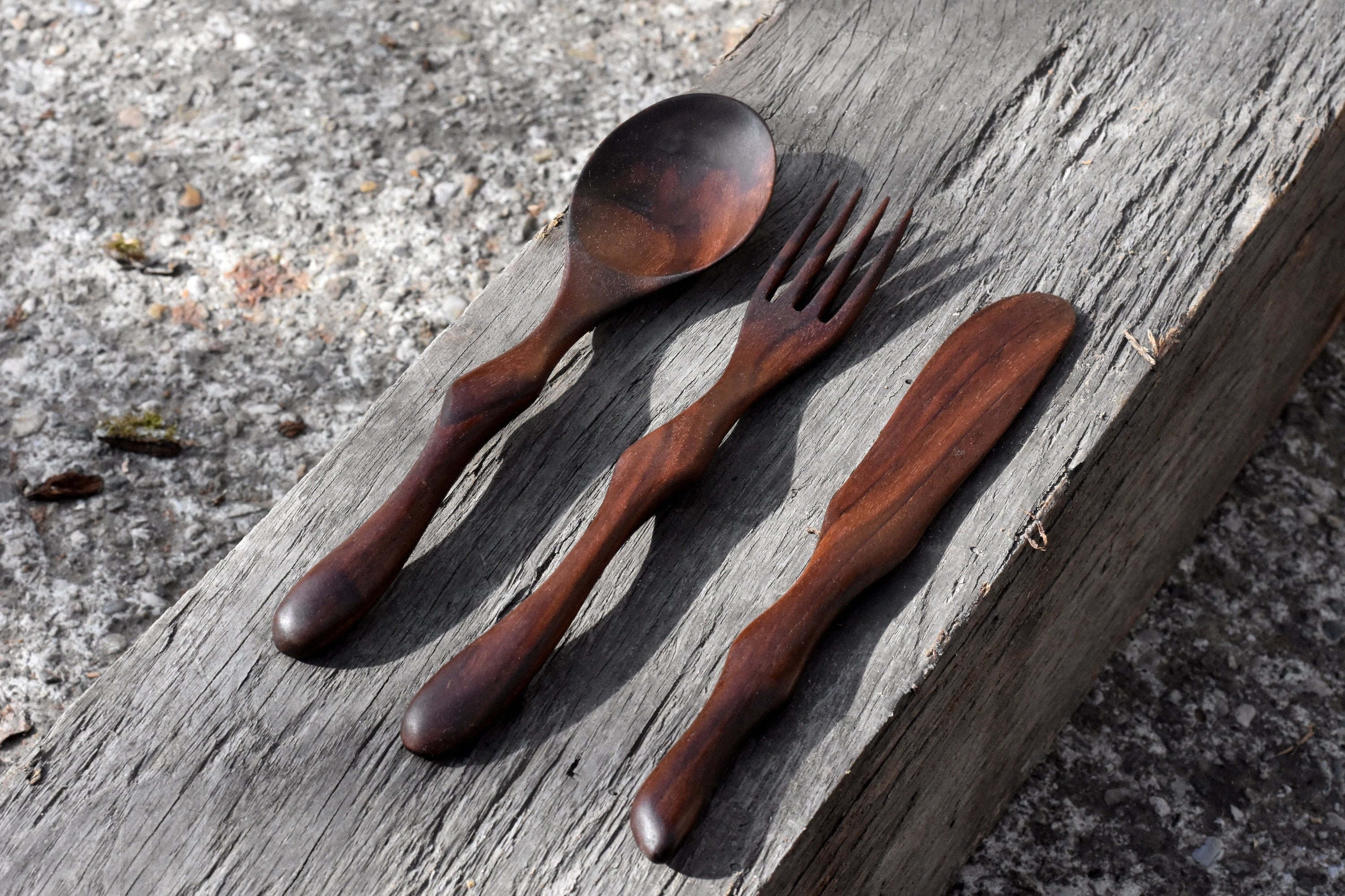 Busnos Wooden Utensils for Eating with Updated Case Reusable