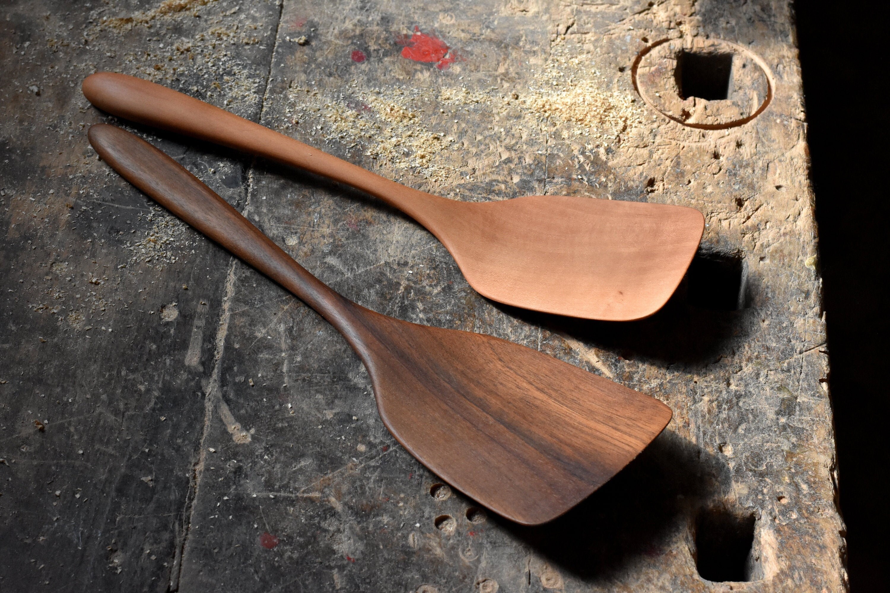 Spatule Plate En Bois - 25,5 Cm, Résistante à La Chaleur, Pour Retourner œufs, Crêpes, Poissons - Ne Raye Pas Les Poêles