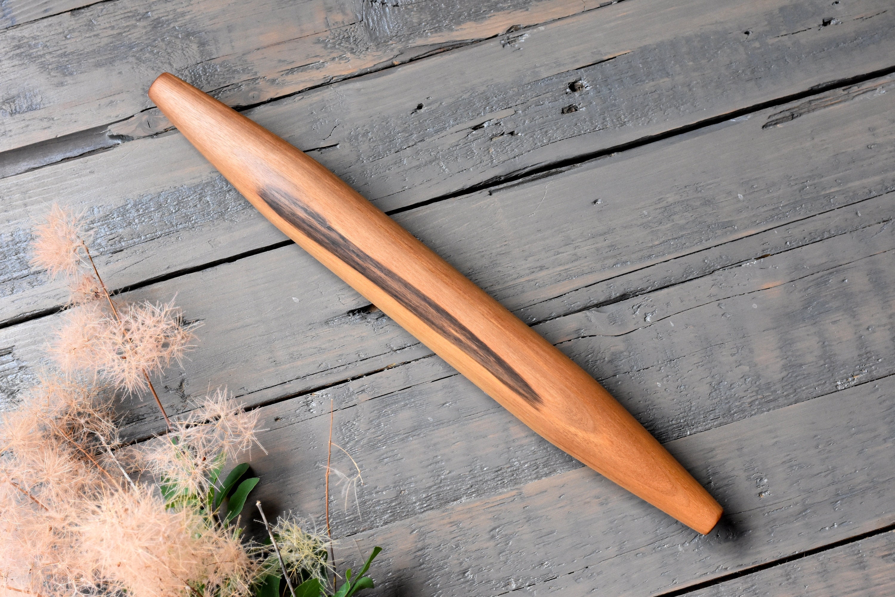 French Rolling Pin Black Walnut Wooden Rolling Pin Tapered Etsy