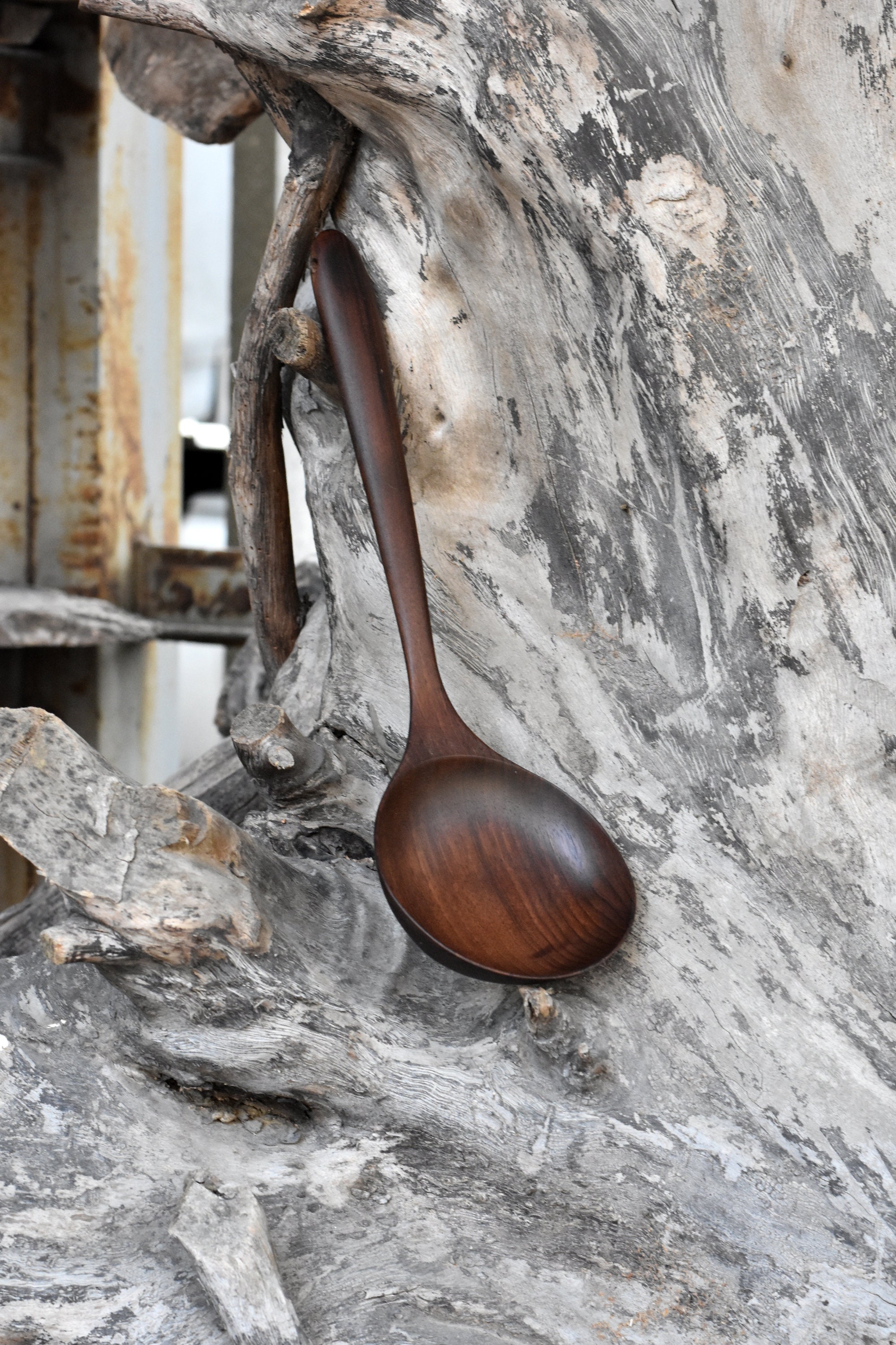 Black Walnut Ladle Wooden Spoon Handmade Serving Ladle Unique Wooden ...