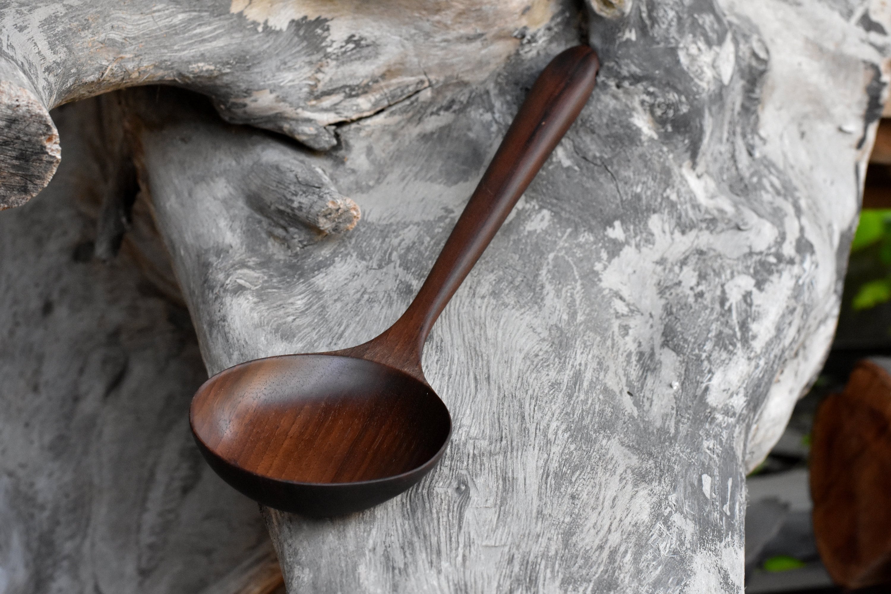 Black Walnut Ladle Wooden Spoon Handmade Serving Ladle Unique Wooden ...