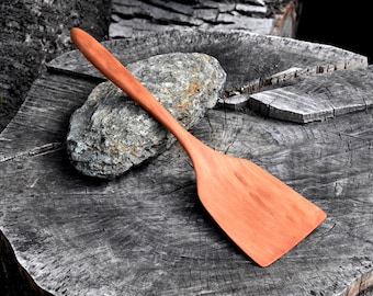 Elegant cooking spatula, Black walnut, Pear, Plum, Walnut spatula, Handcrafted spatula, light but strong, crafted to perfection