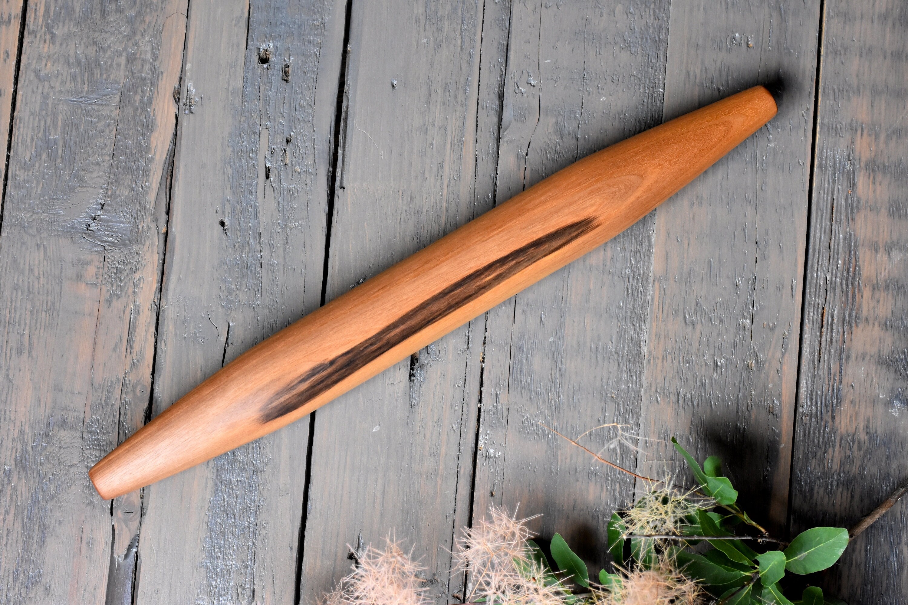 French Rolling Pin Black Walnut Wooden Rolling Pin Tapered Etsy