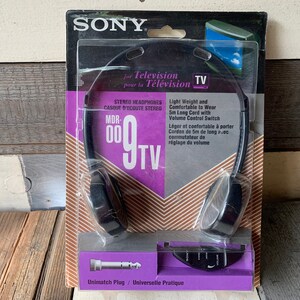Sony MDR-009TV Headphones 1994 Big Plug 