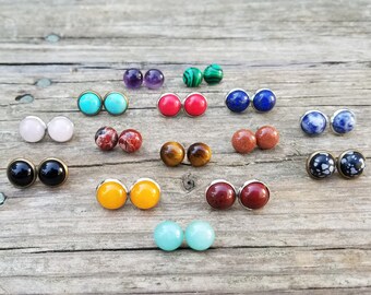 real stone earrings