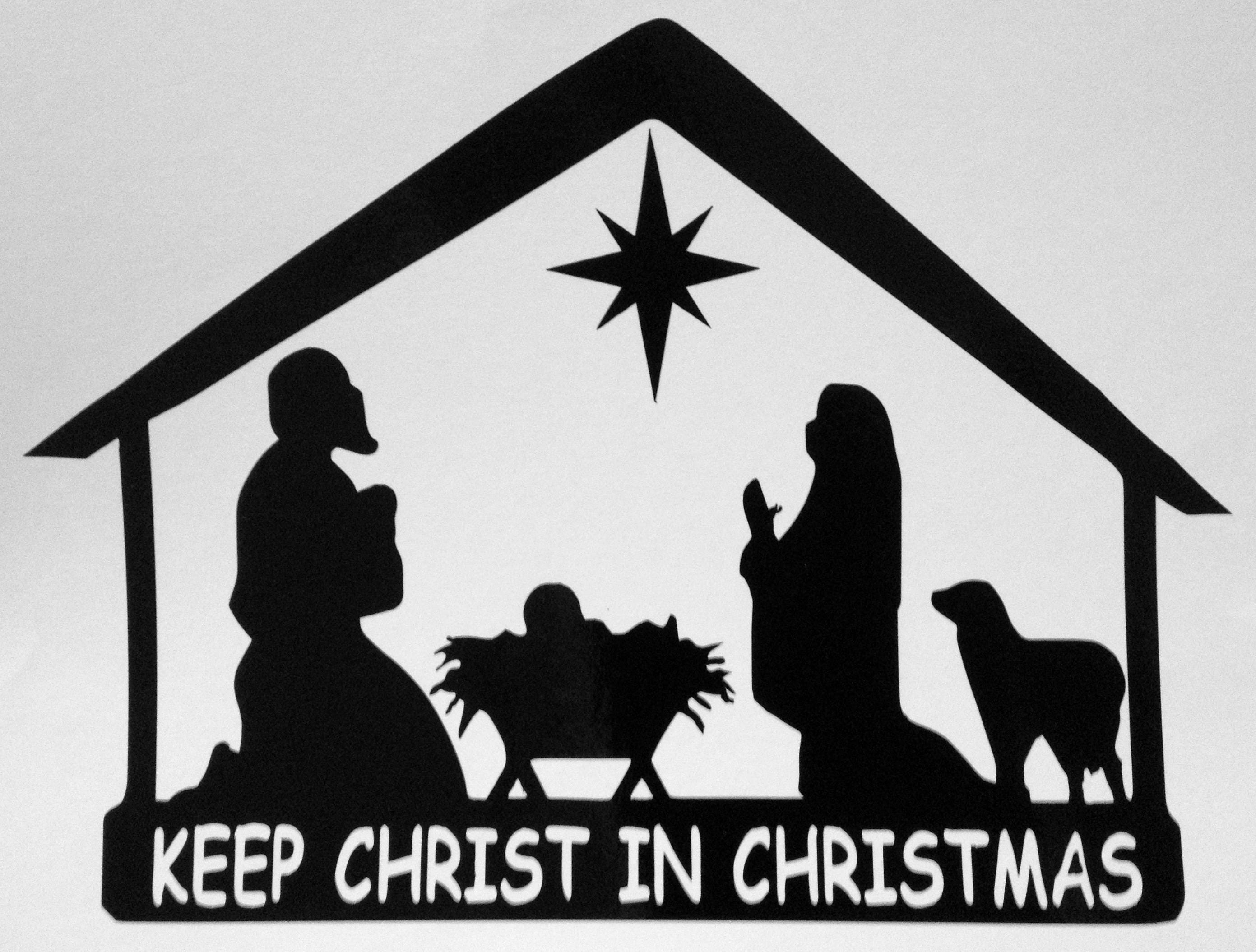 Vinyl Decal Christmas Nativity Scene 5 X 7 Etsy