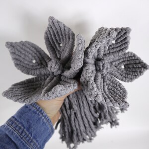 Gray Cotton Flower, Eco-friendly Home Decor, Flower Centerpiece, Table Decor