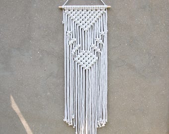 Long Macrame Wall Hanging: Earthy Bohemian Home Decor