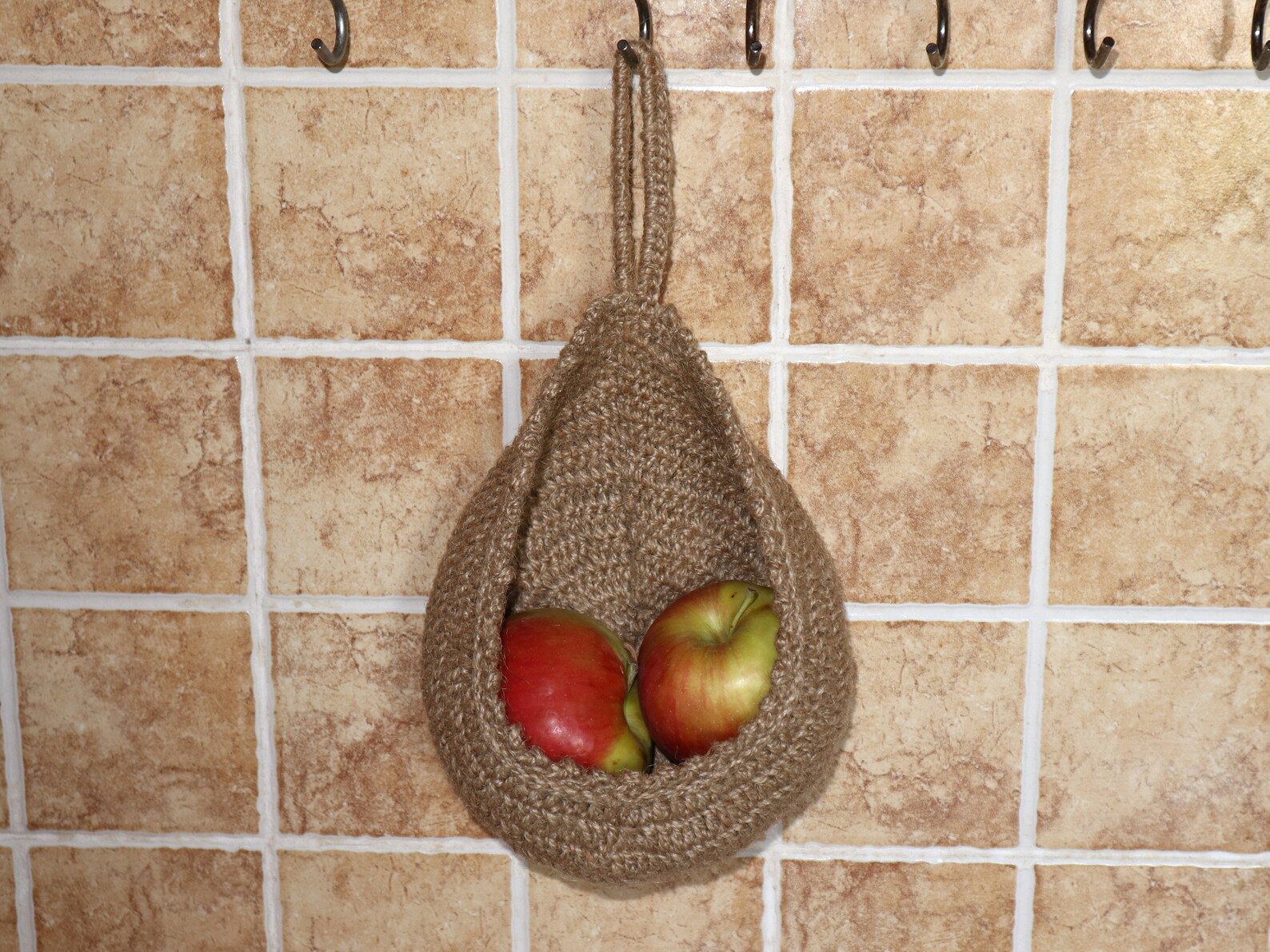 Jute Hanging Basket Crochet Wall Basket Wall Hanging Basket Etsy