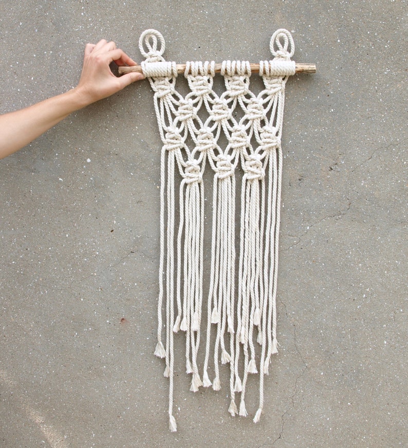 Macrame wall hanging Tapestry Fiber art Vintage boho home Etsy