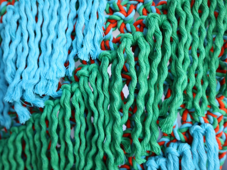 Multicolored Wall Hanging Green Wall Decor Macrame Etsy