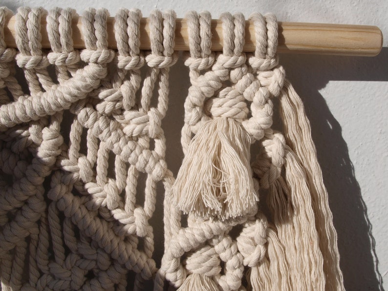 Tassel Macrame Wall Hanging: Modern Boho Decor (23" x 29") image 5