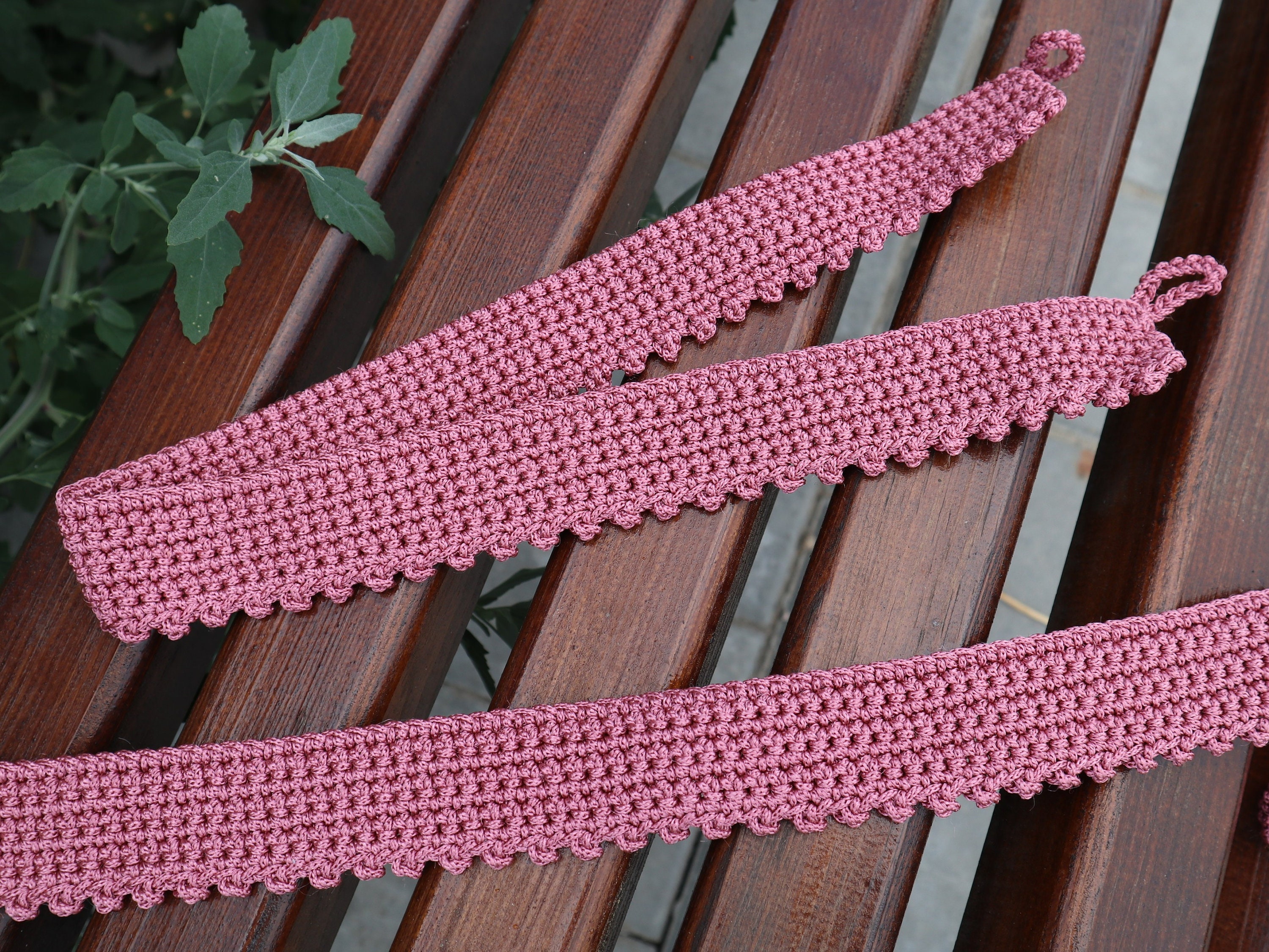 Rose Curtain Tie Backs Crochet Curtain Holders Etsy