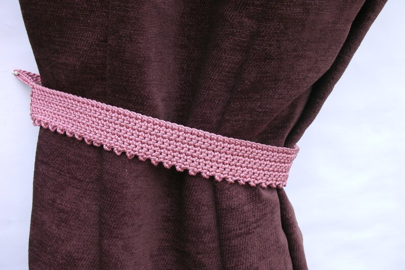 Rose Curtain Tie Backs Crochet Curtain Holders Etsy