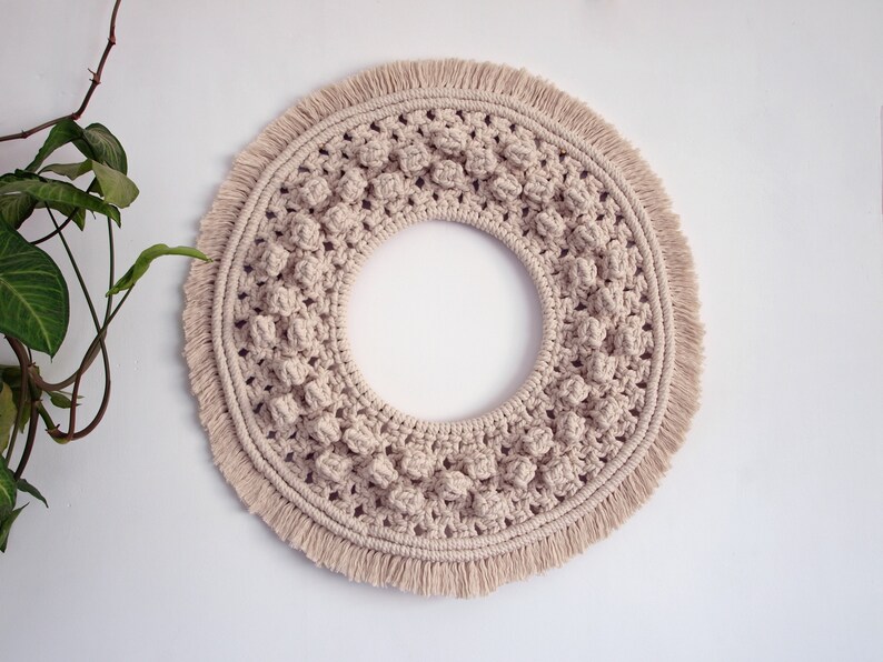 Round Macrame Wall Hanging Large Wall Decor Circular Wall - Etsy