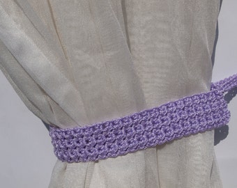 Violet Curtain Tie Backs, Lilac Curtain Holdbacks