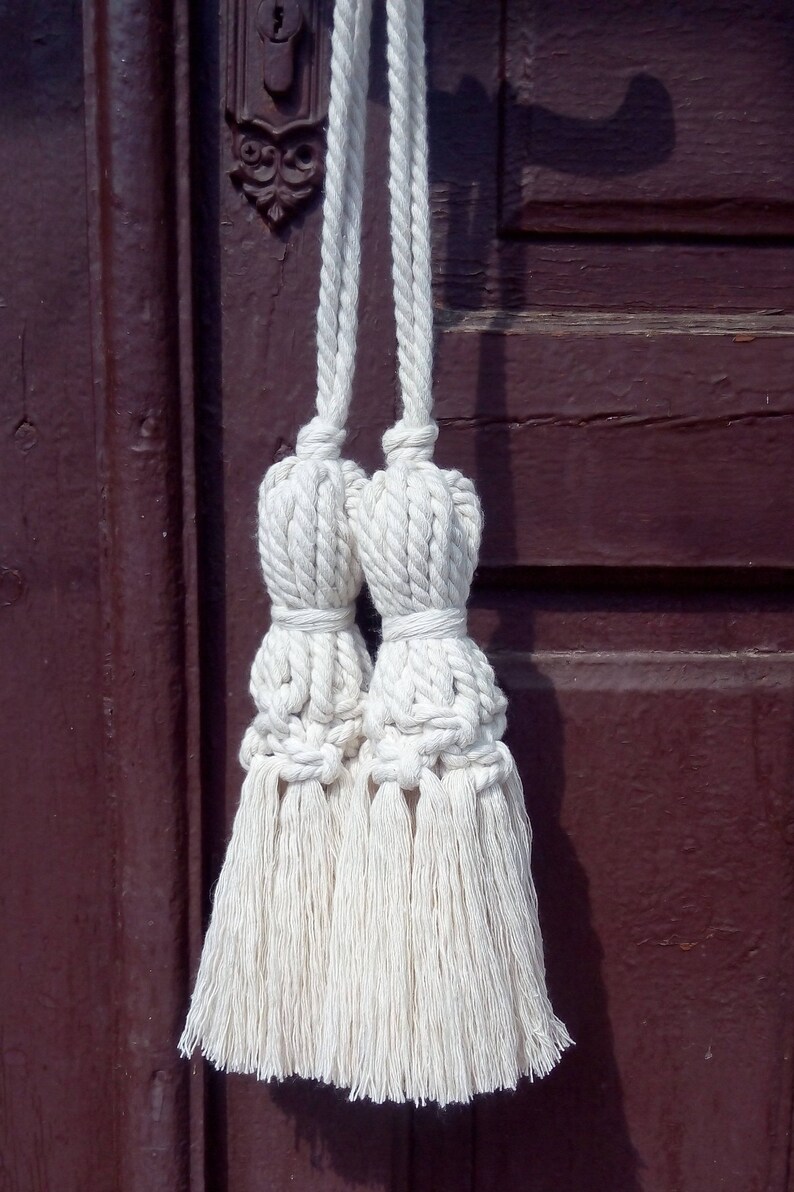 Door tassel Boho home accents Modern macrame home decor Etsy