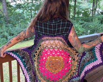 Crochet Upcycled Flannel