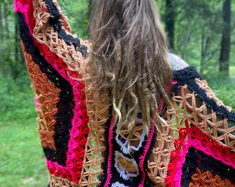 Flower of life Skull Cardigan